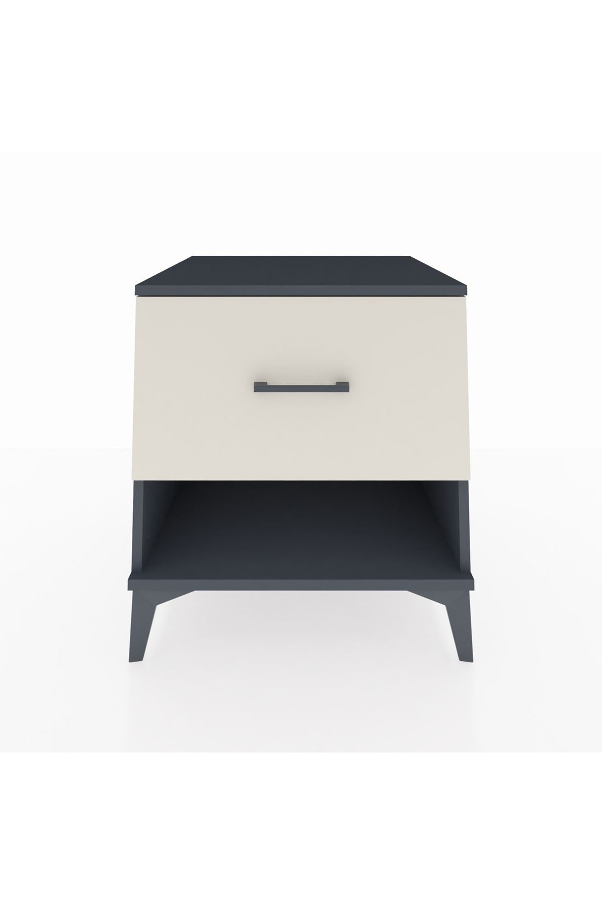 Kronos Komodin Tek Çekmeceli 60x59x64 Antrasit-Aytaşı