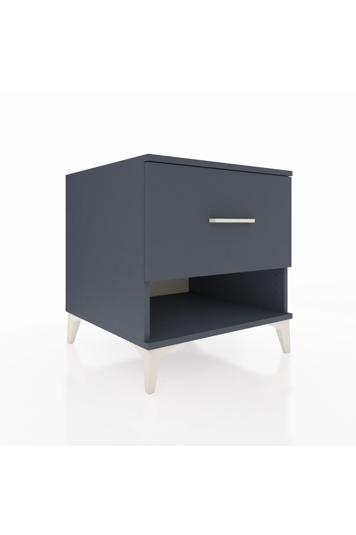 Kronos Komodin Tek Çekmeceli 60x59x64 Antrasit-Antrasit