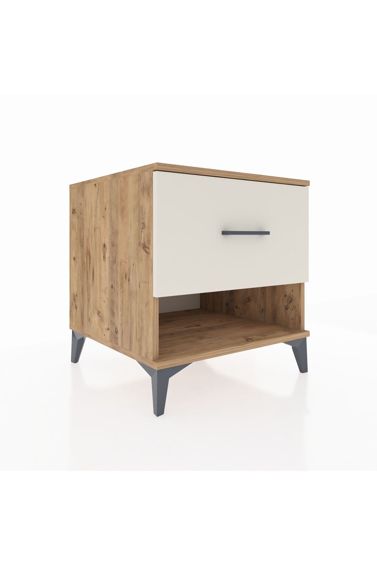 Kronos Komodin Tek Çekmeceli 60x59x64 Çam-Aytaşı