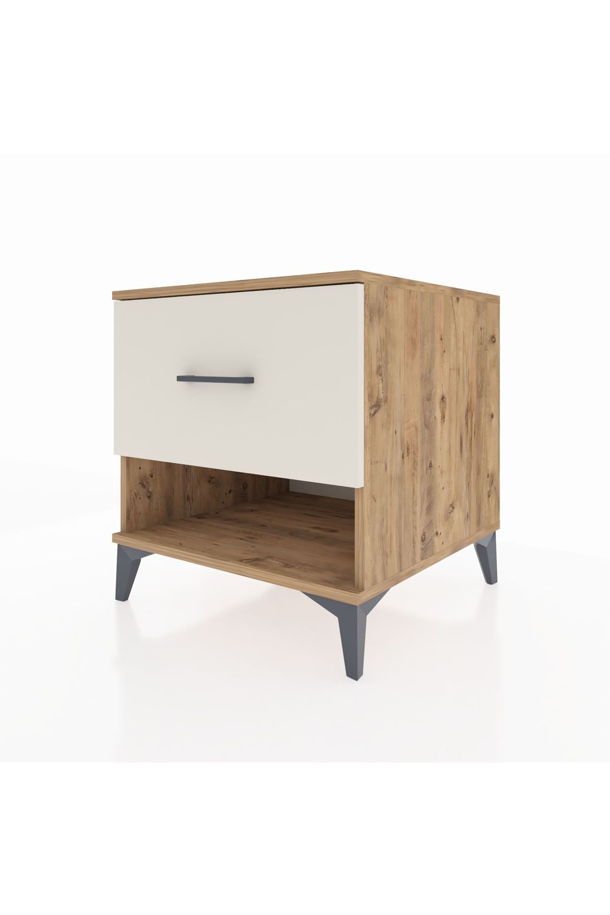 Kronos Komodin Tek Çekmeceli 60x59x64 Çam-Aytaşı