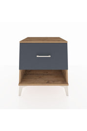 Kronos Komodin Tek Çekmeceli 60x59x64 Çam-Antrasit