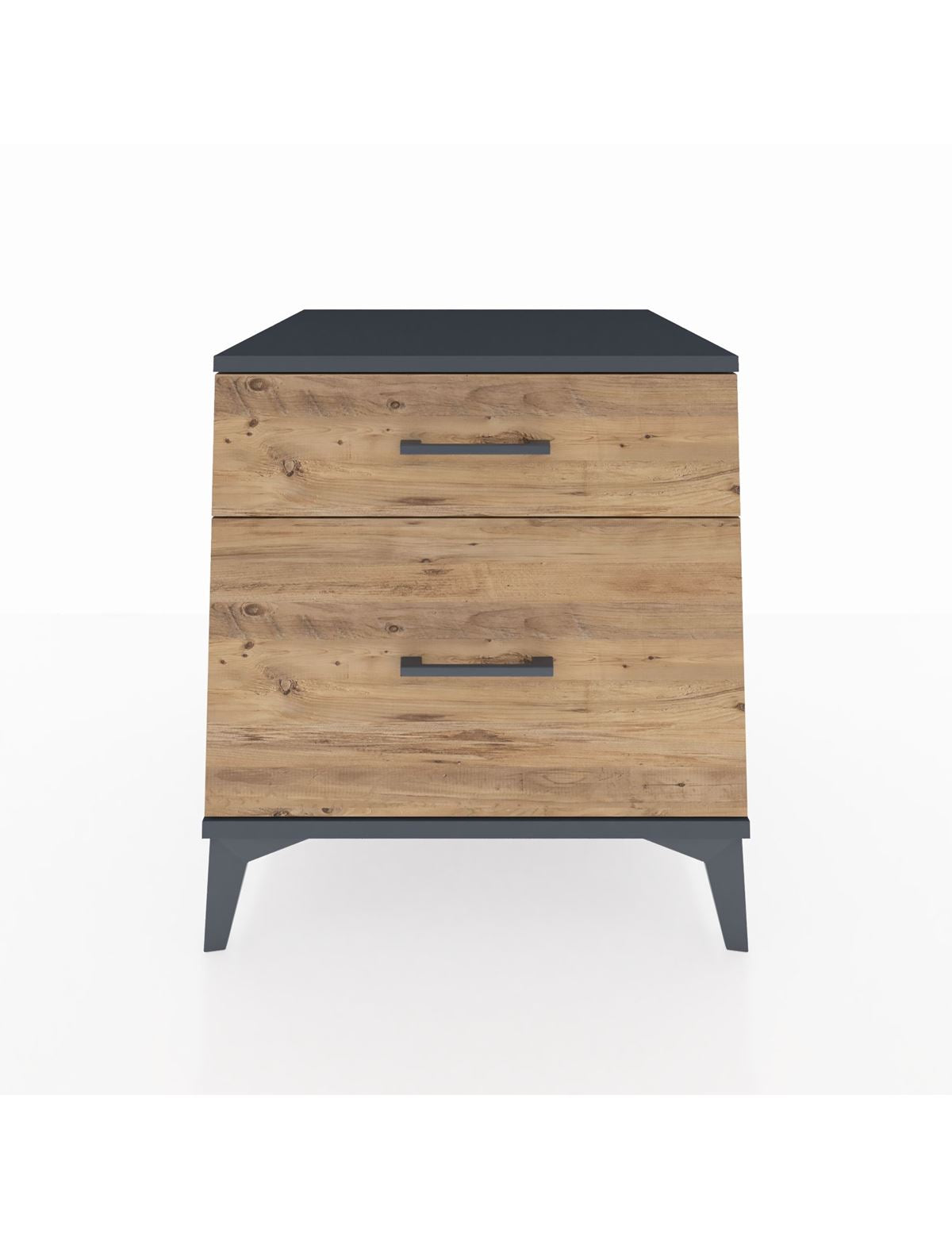 Kronos Komodin 2 Çekmeceli 60x59x64 Antrasit-Çam