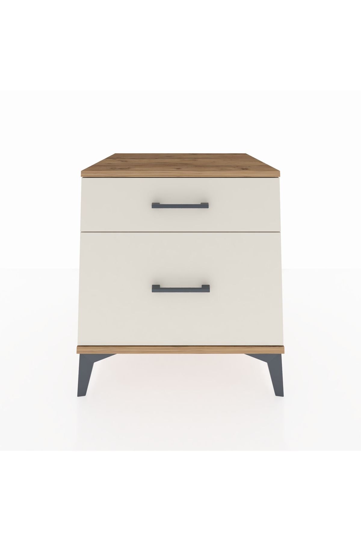 Kronos Komodin 2 Çekmeceli 60x59x64 Çam-Aytaşı