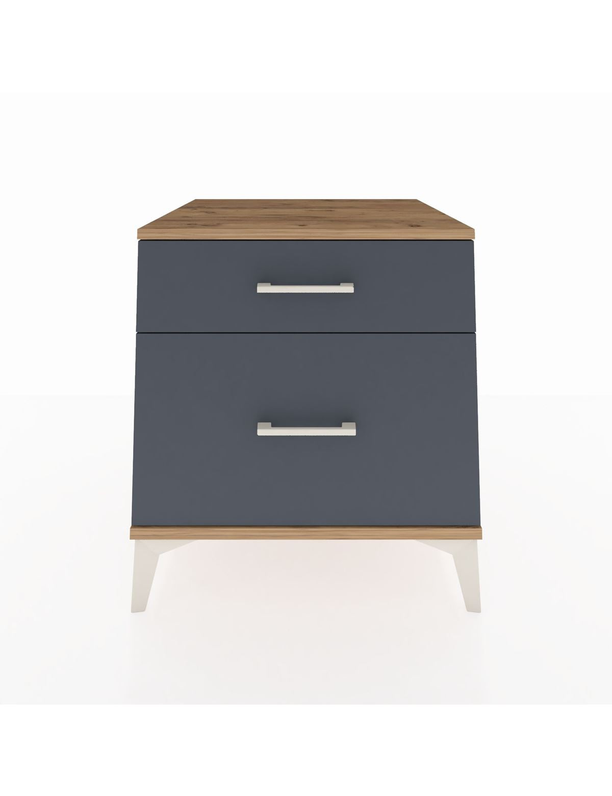 Kronos Komodin 2 Çekmeceli 60x59x64 Çam-Antrasit