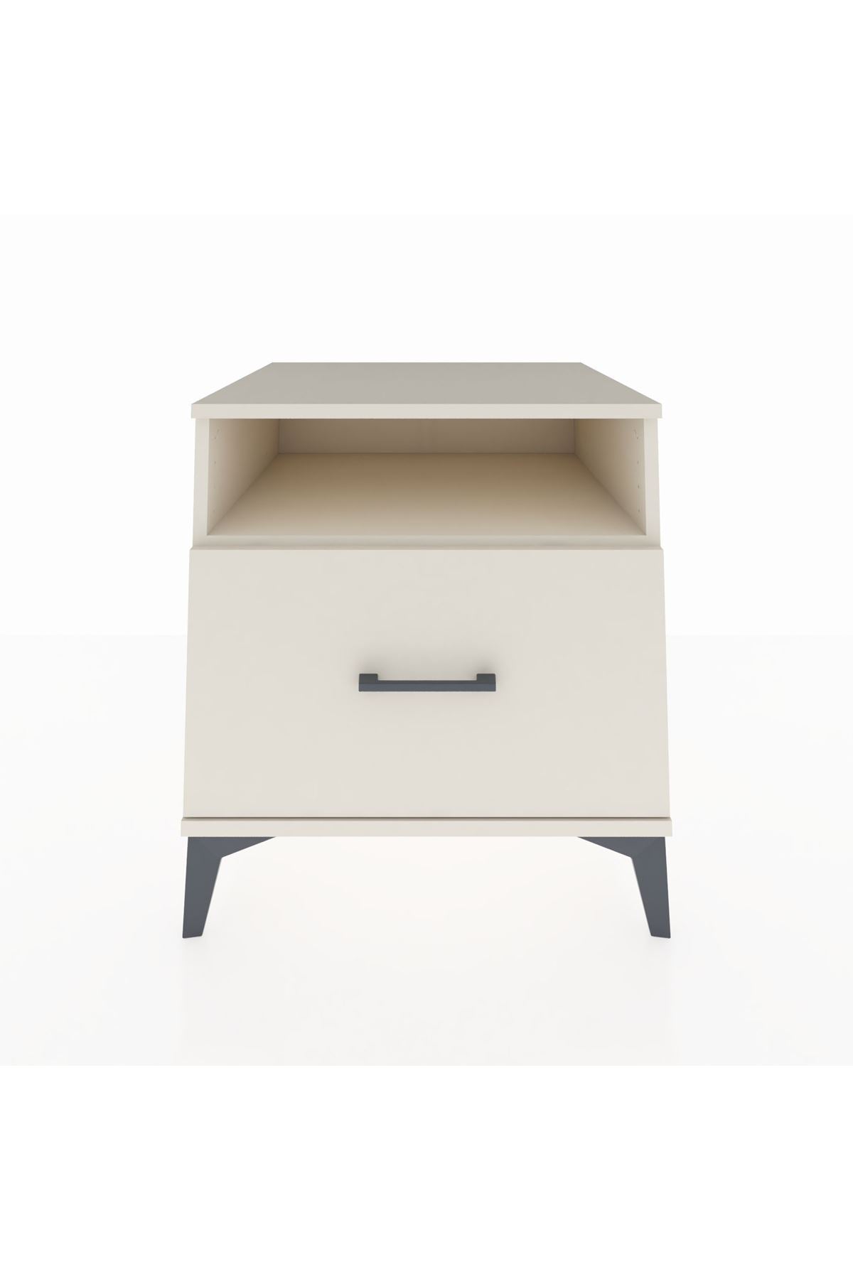 Kronos Komodin Tek Raflı Tek Çekmeceli 60x59x64 Aytaşı-Aytaşı