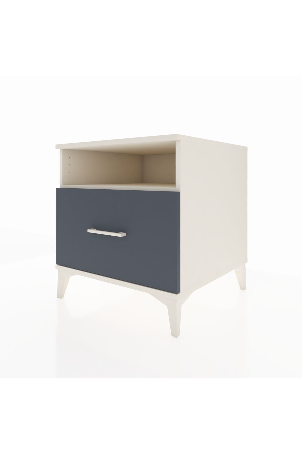 Kronos Komodin Tek Raflı Tek Çekmeceli 60x59x64 Aytaşı-Antrasit