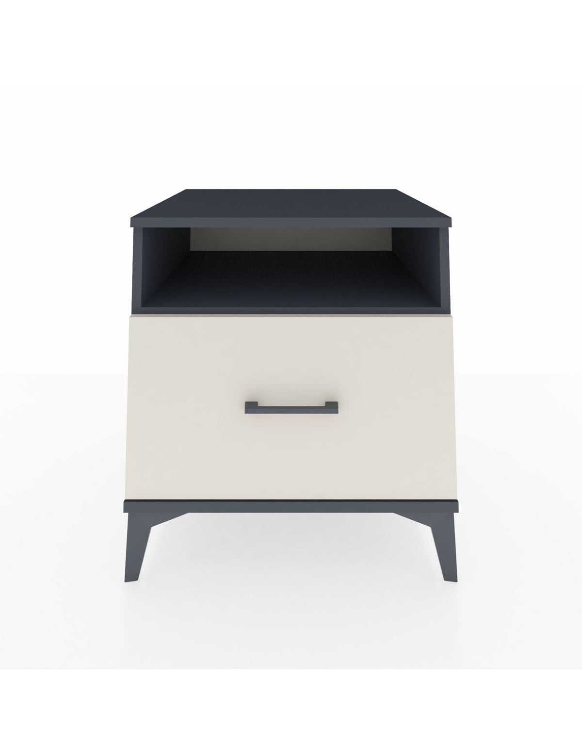 Kronos Komodin Tek Raflı Tek Çekmeceli 60x59x64 Antrasit-Aytaşı