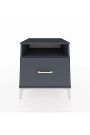 Kronos Komodin Tek Raflı Tek Çekmeceli 60x59x64 Antrasit-Antrasit