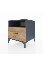 Kronos Komodin Tek Raflı Tek Çekmeceli 60x59x64 Antrasit-Çam