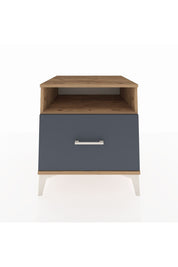 Kronos Komodin Tek Raflı Tek Çekmeceli 60x59x64 Çam-Antrasit