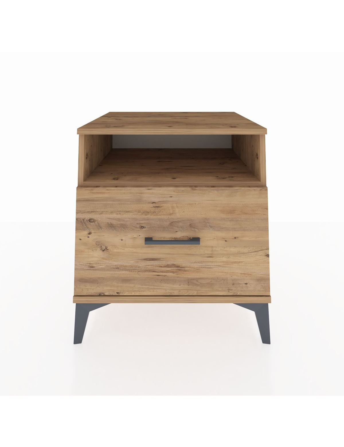 Kronos Komodin Tek Raflı Tek Çekmeceli 60x59x64 Çam-Çam