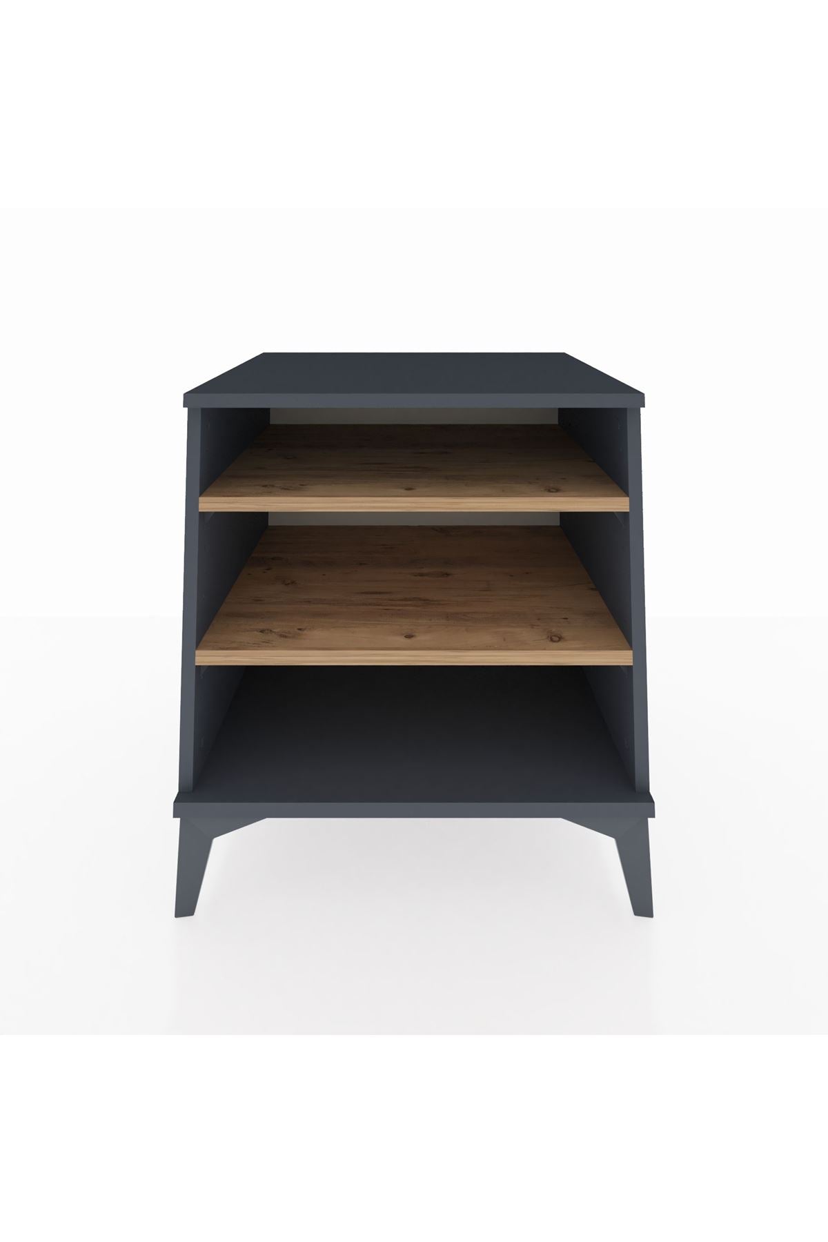 Kronos Komodin 2 Raflı 60x59x64 Antrasit-Çam