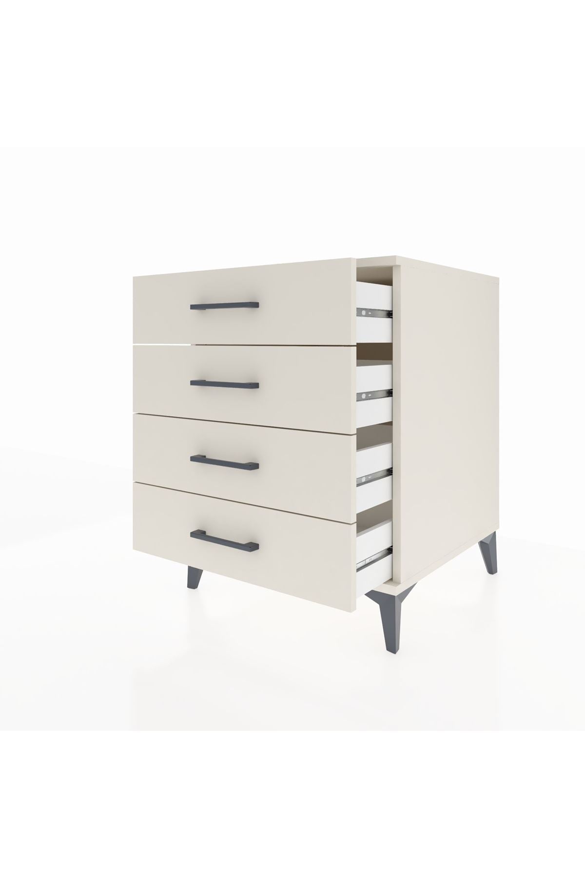 Kronos Komodin 4 Çekmeceli 60x59x80 Aytaşı-Aytaşı