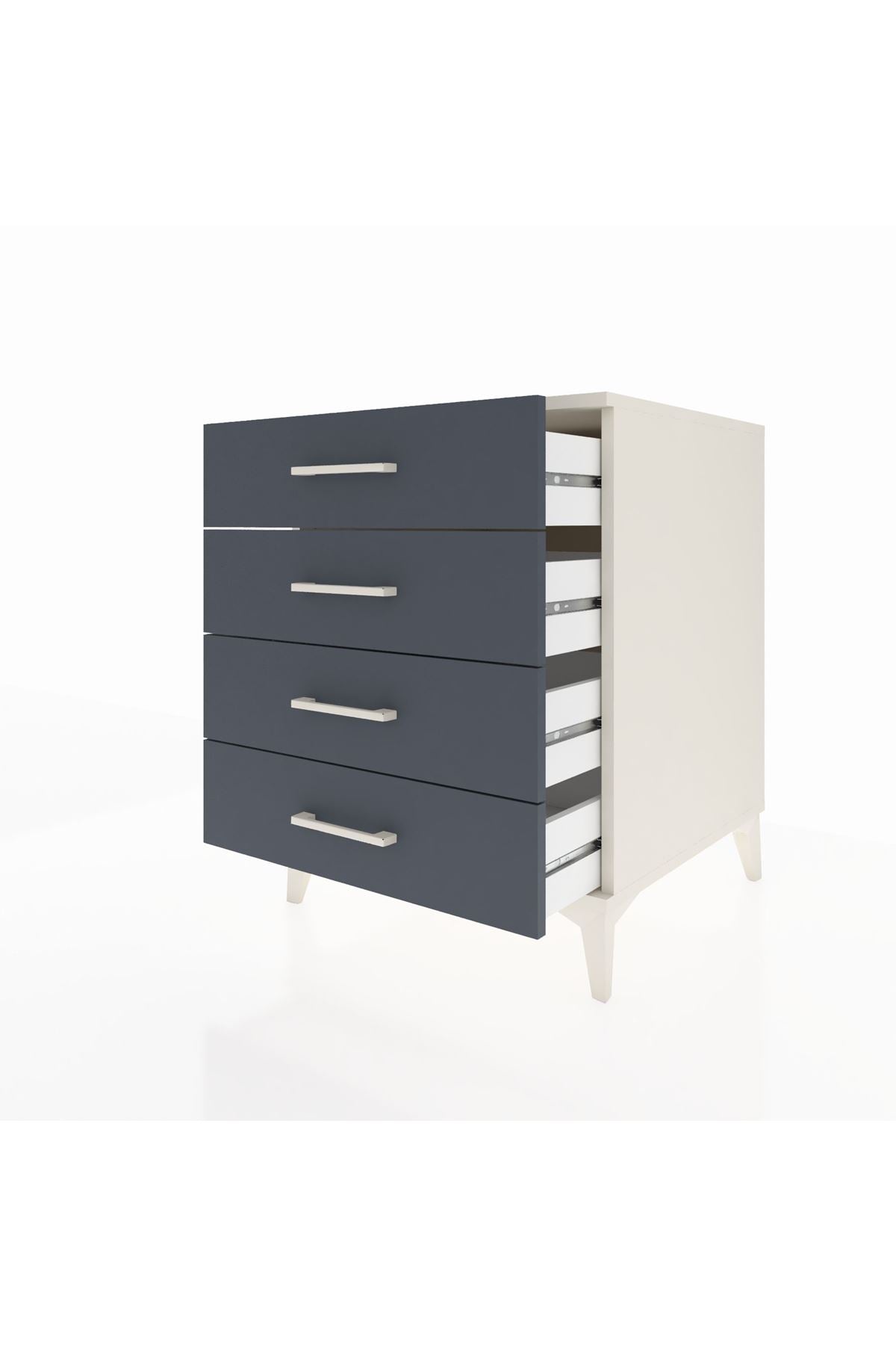 Kronos Komodin 4 Çekmeceli 60x59x80 Aytaşı-Antrasit