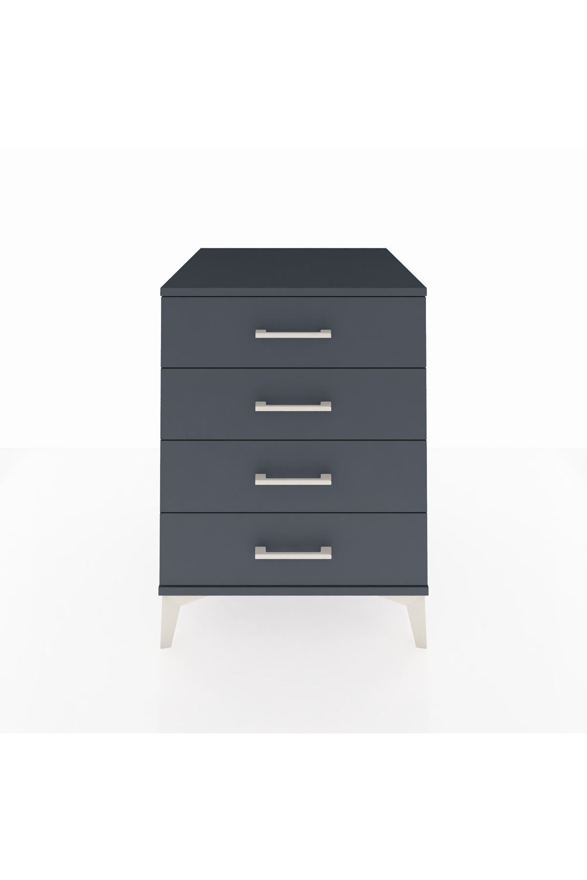 Kronos Komodin 4 Çekmeceli 60x59x80 Antrasit-Antrasit