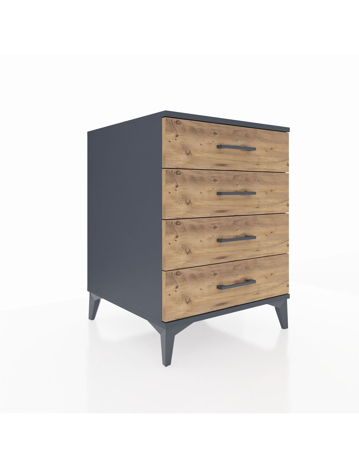 Kronos Komodin 4 Çekmeceli 60x59x80 Antrasit-Çam