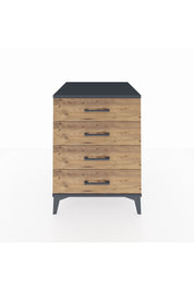 Kronos Komodin 4 Çekmeceli 60x59x80 Antrasit-Çam