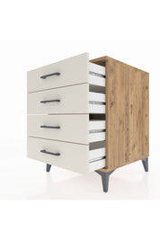 Kronos Komodin 4 Çekmeceli 60x59x80 Çam-Aytaşı