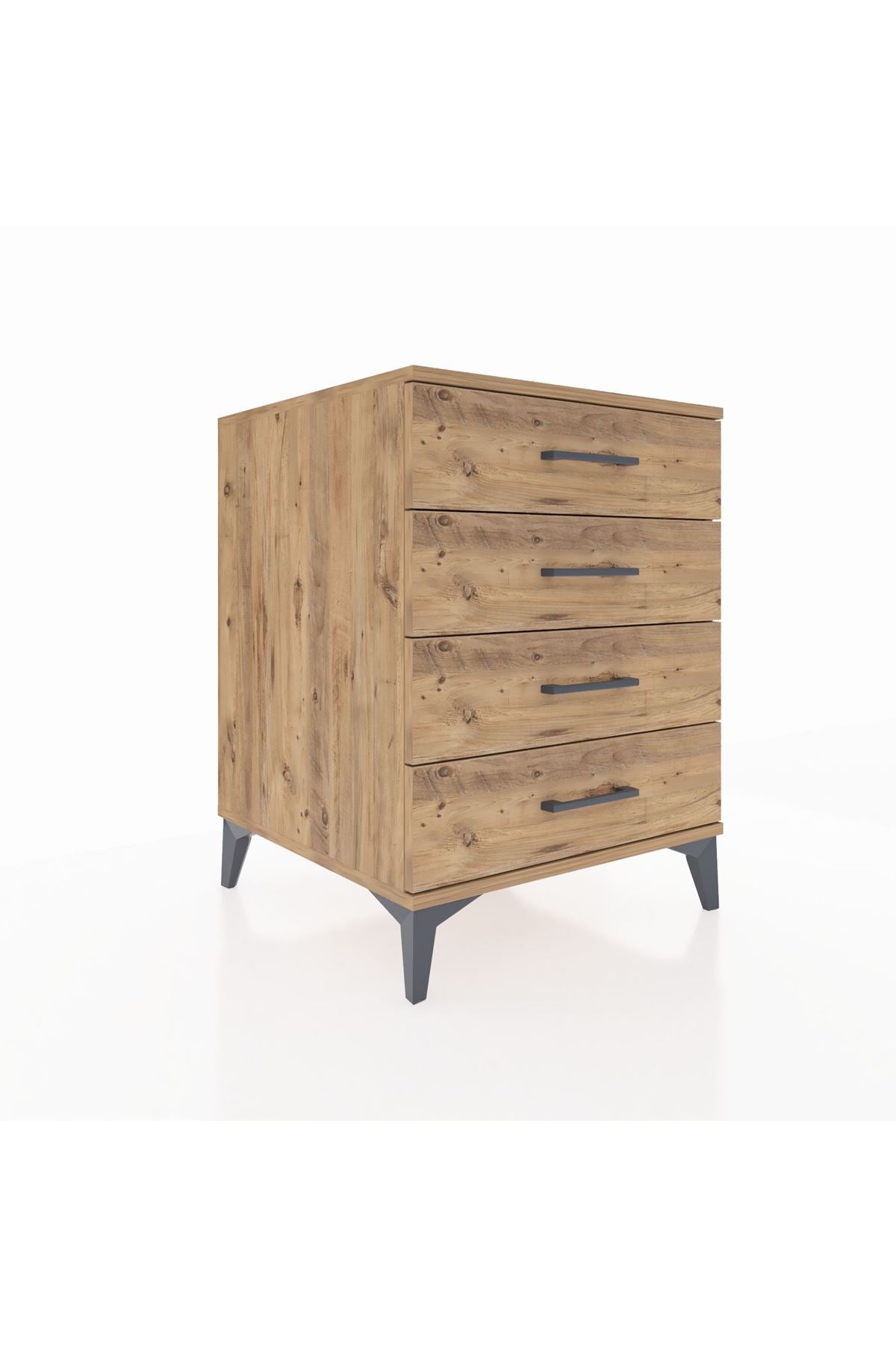 Kronos Komodin 4 Çekmeceli 60x59x80 Çam-Çam