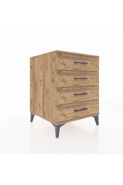 Kronos Komodin 4 Çekmeceli 60x59x80 Çam-Çam