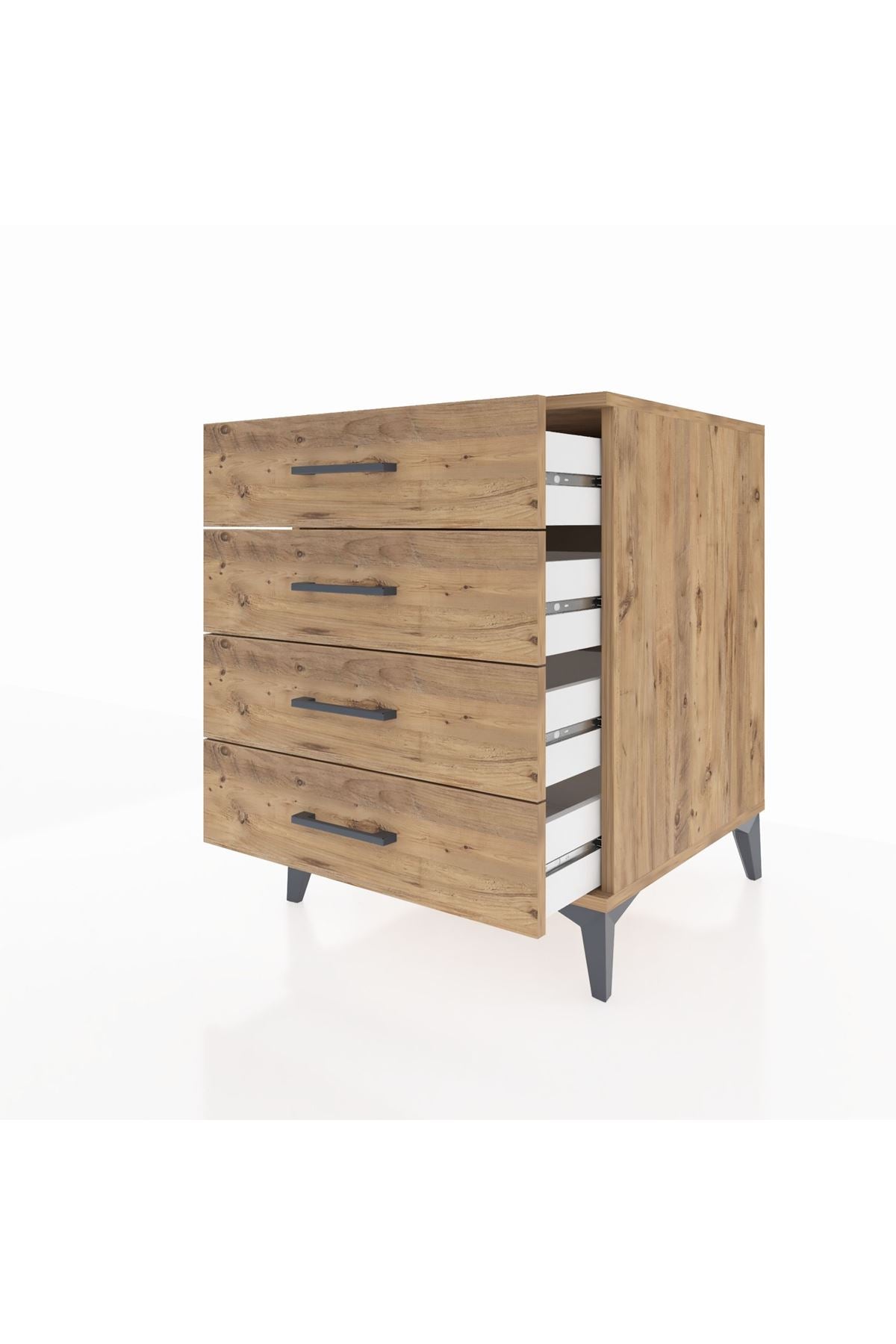 Kronos Komodin 4 Çekmeceli 60x59x80 Çam-Çam