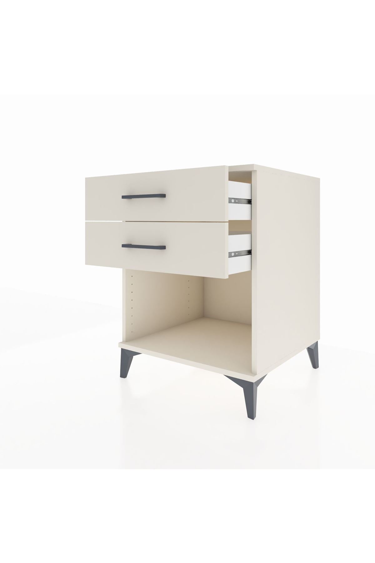 Kronos Komodin 2 Çekmeceli 60x59x80 Aytaşı-Aytaşı