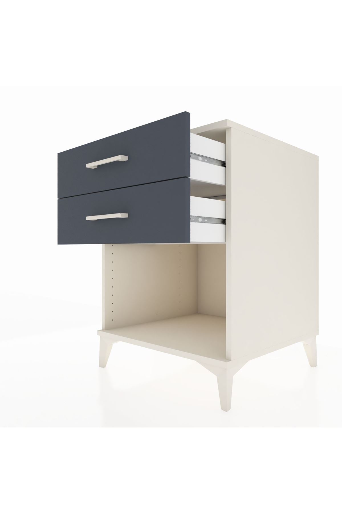 Kronos Komodin 2 Çekmeceli 60x59x80 Aytaşı-Antrasit