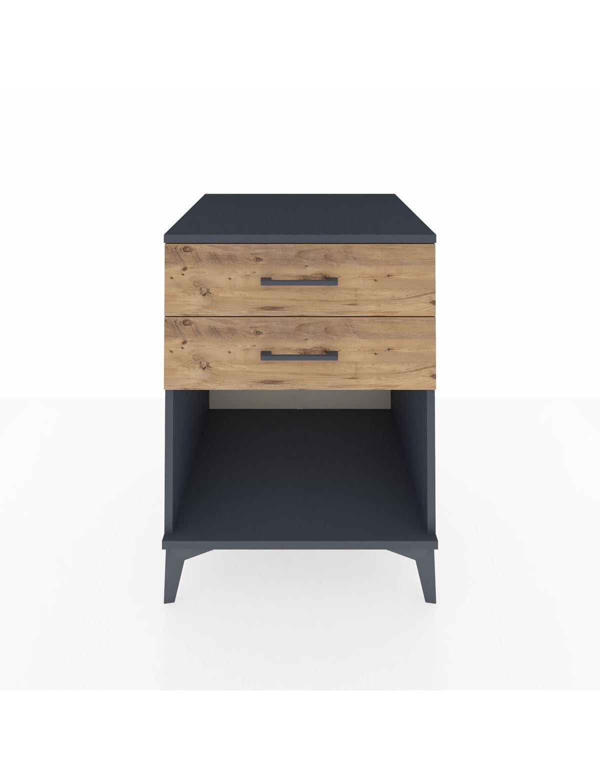 Kronos Komodin 2 Çekmeceli 60x59x80 Antrasit-Çam