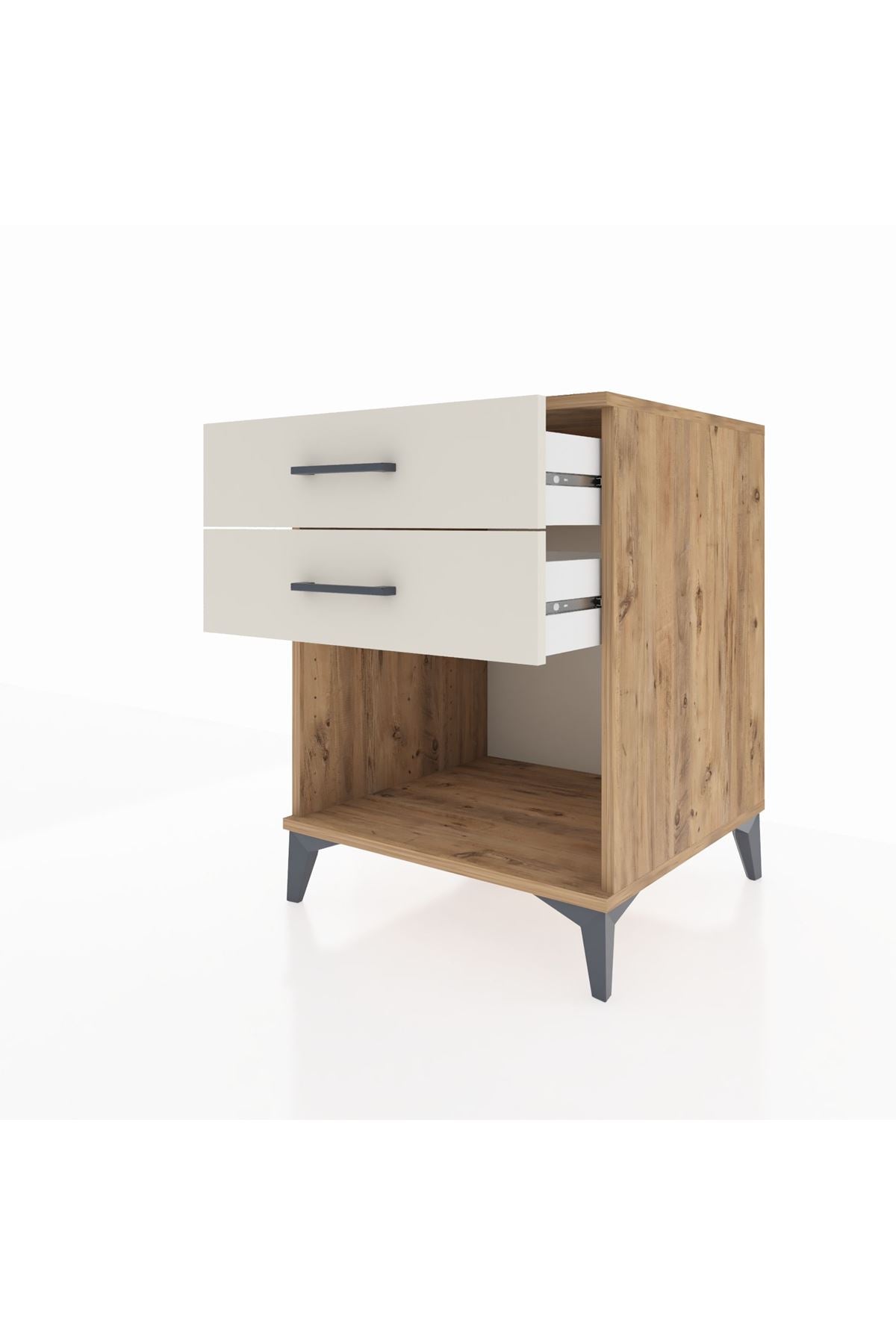 Kronos Komodin 2 Çekmeceli 60x59x80 Çam-Aytaşı