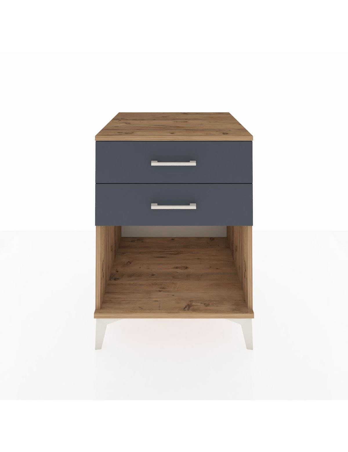 Kronos Komodin 2 Çekmeceli 60x59x80 Çam-Antrasit