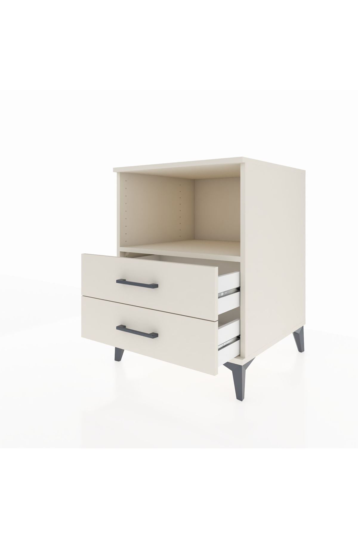 Kronos Komodin Tek Raflı 2 Çekmeceli 60x59x80 Aytaşı-Aytaşı