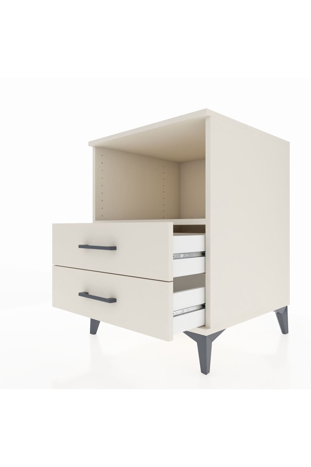 Kronos Komodin Tek Raflı 2 Çekmeceli 60x59x80 Aytaşı-Aytaşı