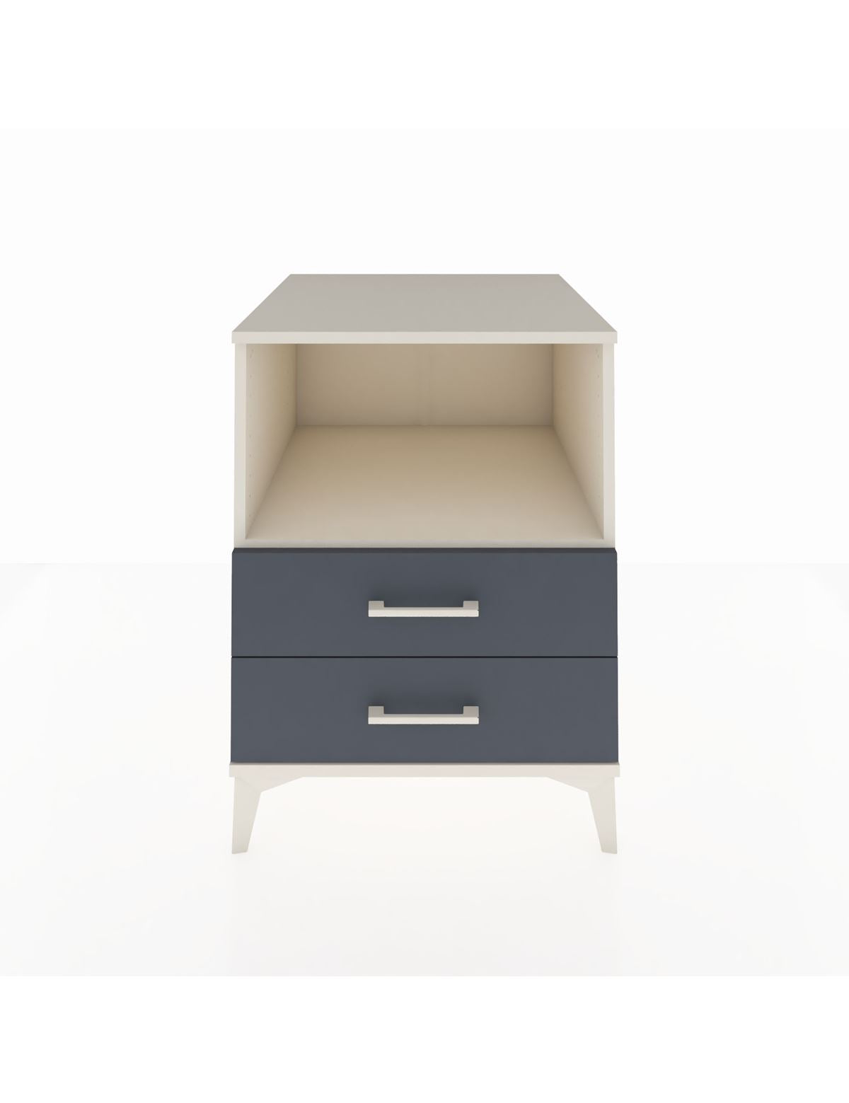 Kronos Komodin Tek Raflı 2 Çekmeceli 60x59x80 Aytaşı-Antrasit