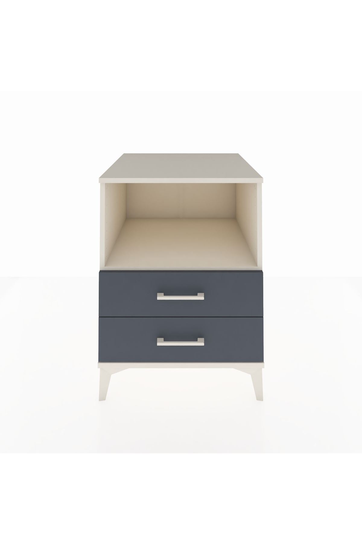 Kronos Komodin Tek Raflı 2 Çekmeceli 60x59x80 Aytaşı-Antrasit