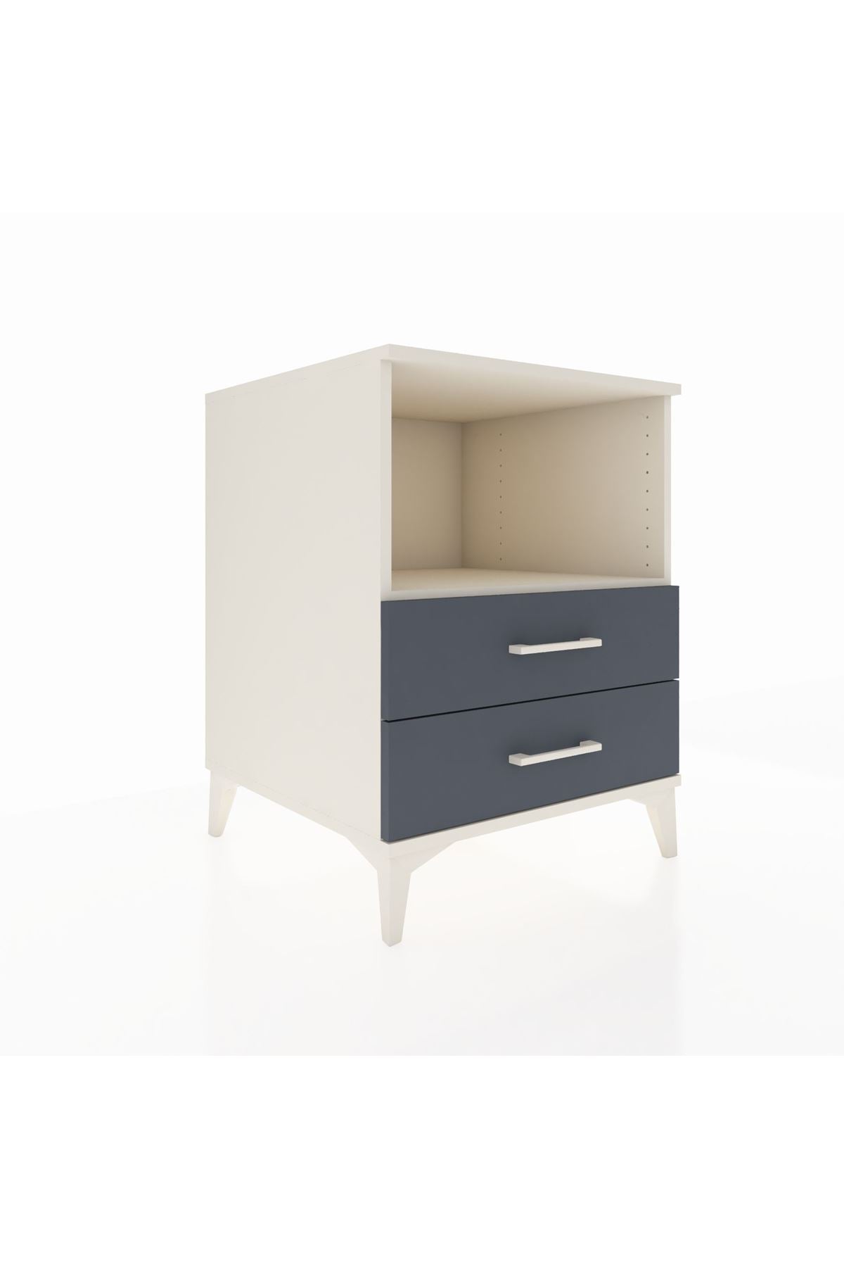 Kronos Komodin Tek Raflı 2 Çekmeceli 60x59x80 Aytaşı-Antrasit