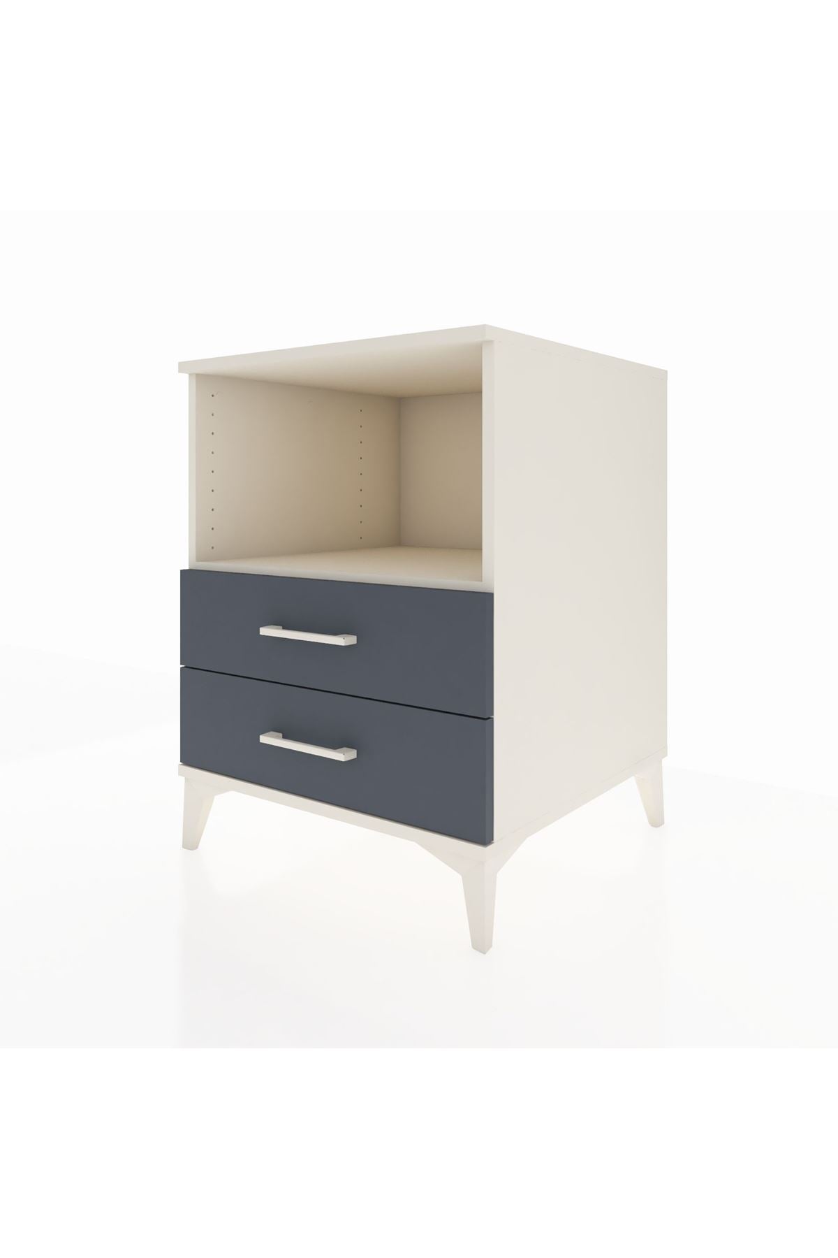 Kronos Komodin Tek Raflı 2 Çekmeceli 60x59x80 Aytaşı-Antrasit