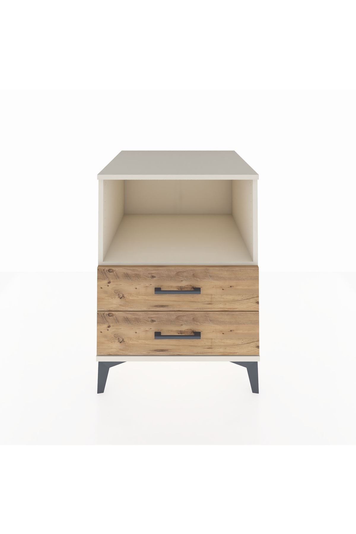 Kronos Komodin Tek Raflı 2 Çekmeceli 60x59x80 Aytaşı-Çam