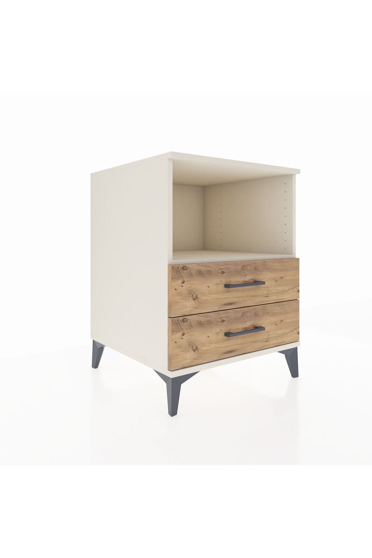 Kronos Komodin Tek Raflı 2 Çekmeceli 60x59x80 Aytaşı-Çam