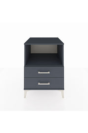 Kronos Komodin Tek Raflı 2 Çekmeceli 60x59x80 Antrasit-Antrasit