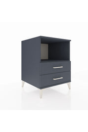Kronos Komodin Tek Raflı 2 Çekmeceli 60x59x80 Antrasit-Antrasit