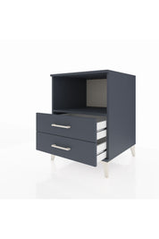 Kronos Komodin Tek Raflı 2 Çekmeceli 60x59x80 Antrasit-Antrasit