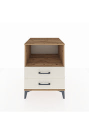 Kronos Komodin Tek Raflı 2 Çekmeceli 60x59x80 Çam-Aytaşı