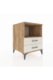 Kronos Komodin Tek Raflı 2 Çekmeceli 60x59x80 Çam-Aytaşı