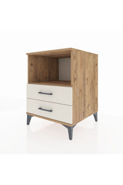 Kronos Komodin Tek Raflı 2 Çekmeceli 60x59x80 Çam-Aytaşı