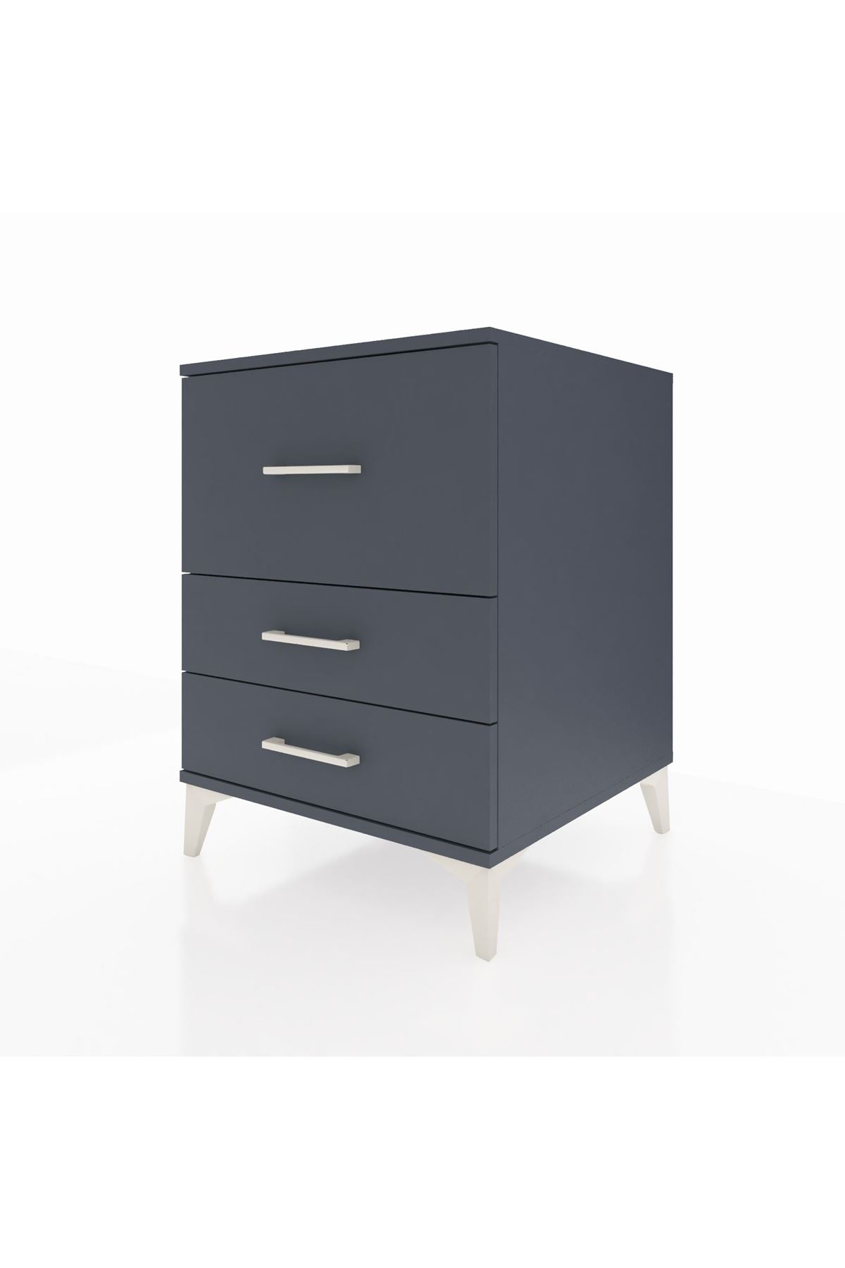 Kronos Komodin 3 Çekmeceli 60x59x80 Antrasit-Antrasit