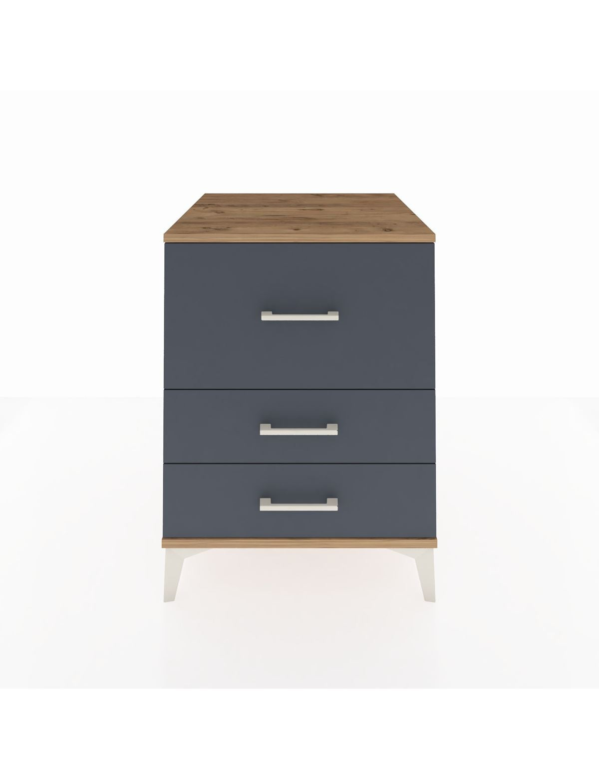 Kronos Komodin 3 Çekmeceli 60x59x80 Çam-Antrasit