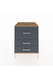 Kronos Komodin 3 Çekmeceli 60x59x80 Çam-Antrasit