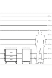 Kronos Komodin 3 Çekmeceli 60x59x80 Çam-Antrasit
