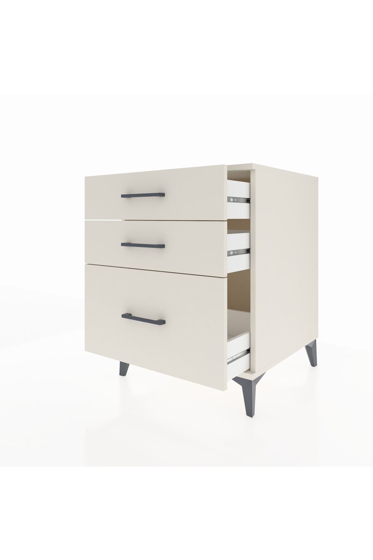 Kronos Komodin 3 Çekmeceli 60x59x80 Aytaşı-Aytaşı