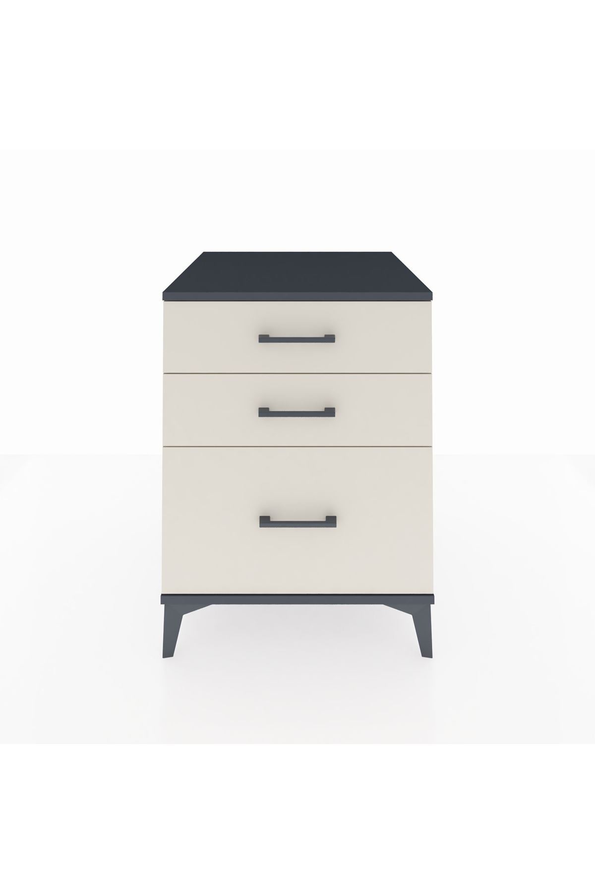 Kronos Komodin 3 Çekmeceli 60x59x80 Antrasit-Aytaşı